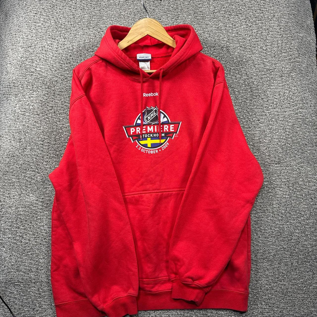 Mens Reebok red and white NHL Hoodie Size XL
