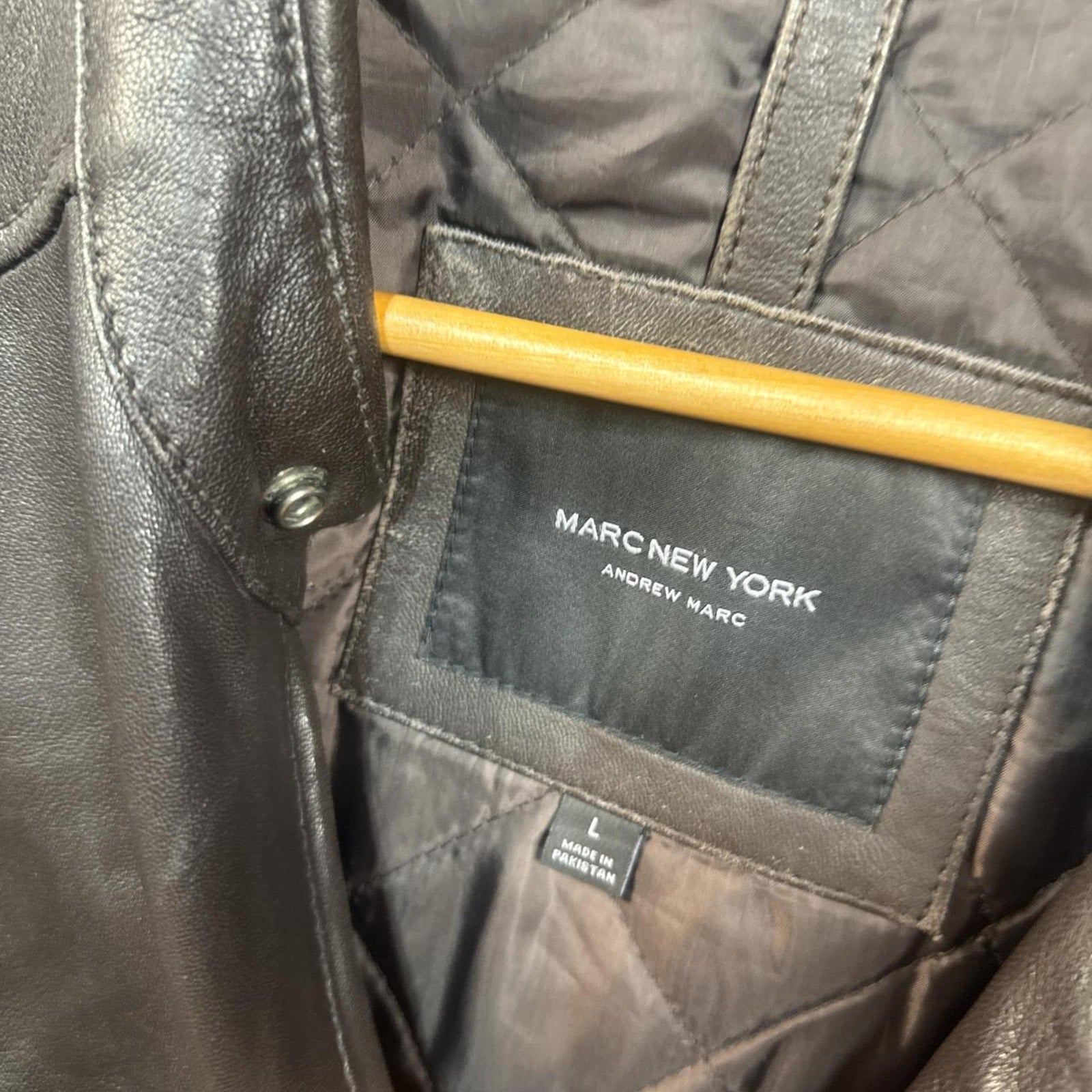 Black genuine leather jacket