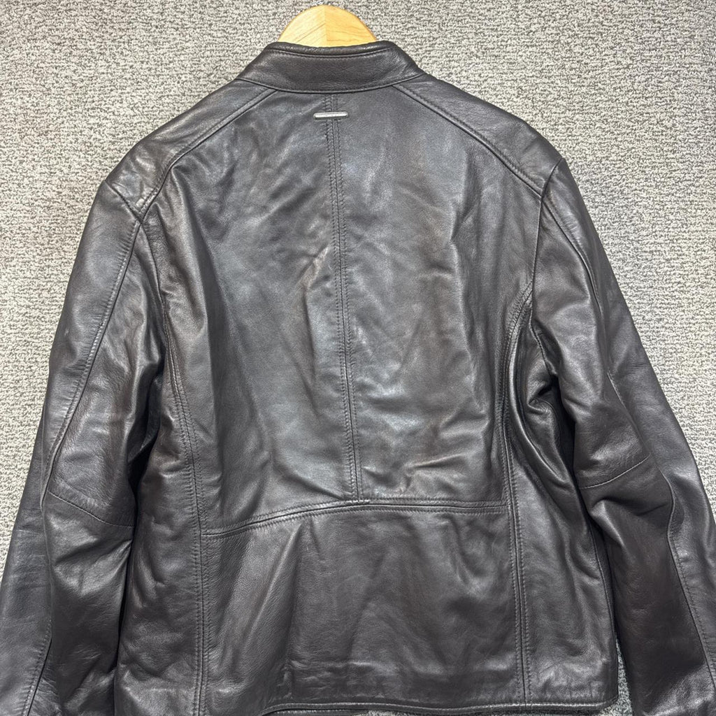 Black genuine leather jacket