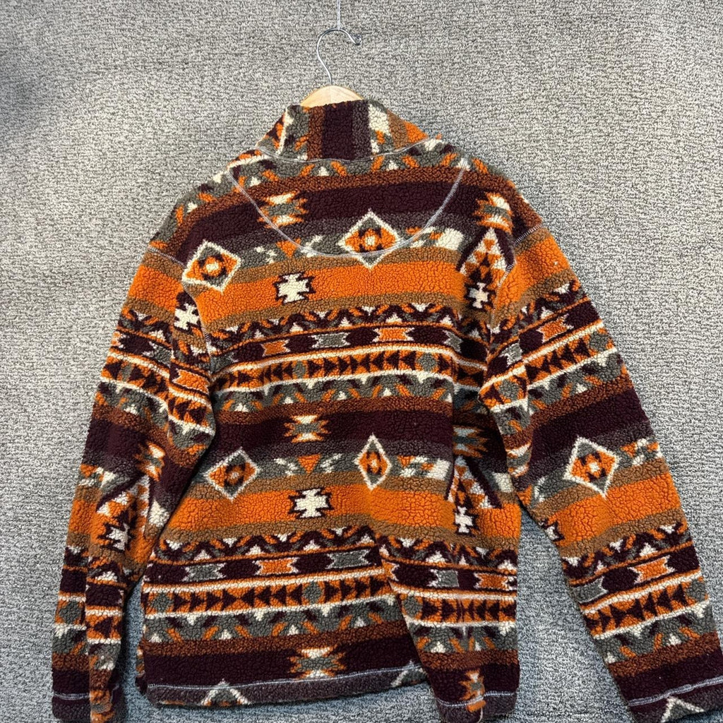 Mens Orange and Brown True grit sherpa lined jacket Size Large