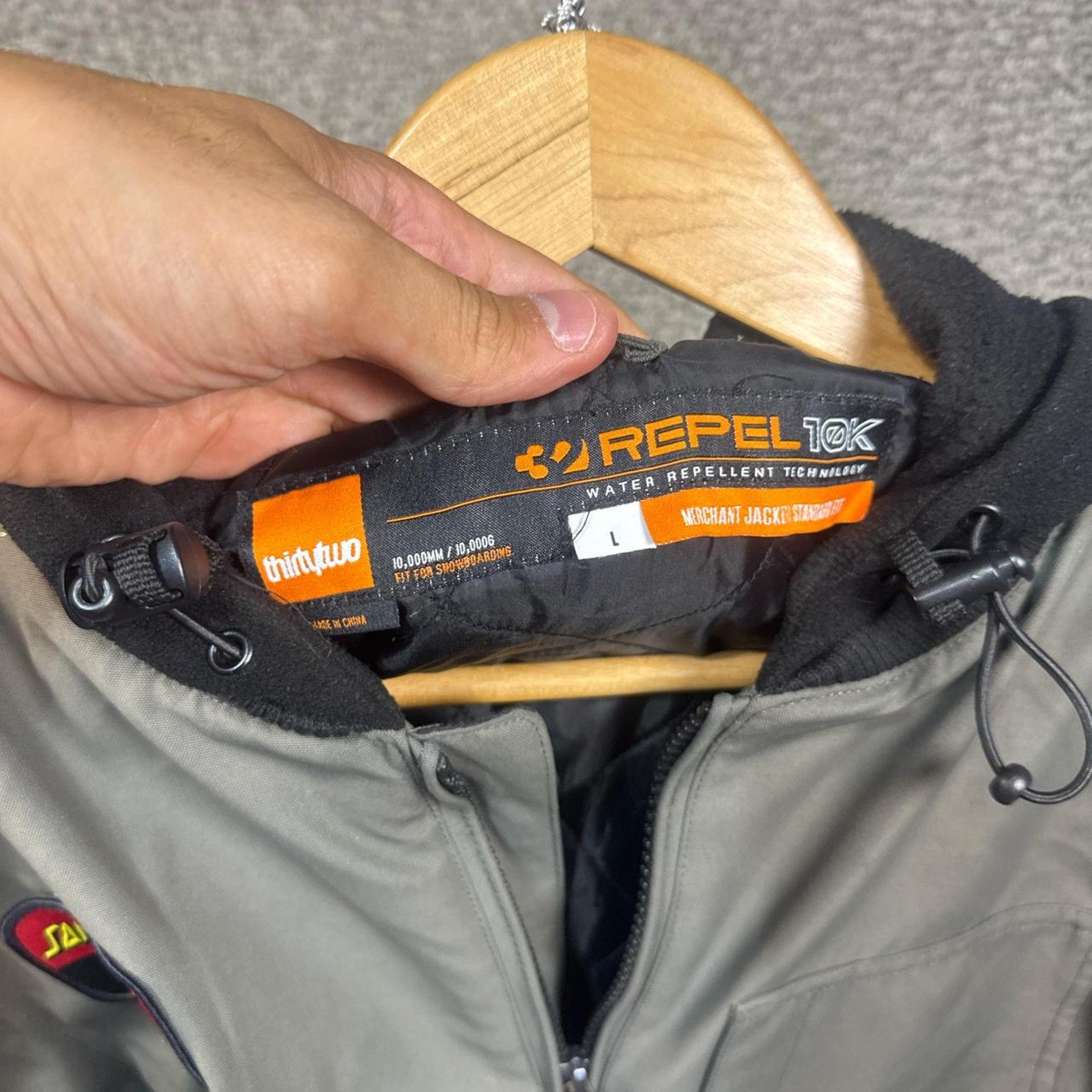 Mens Santa Cruise Grey and black streetwear jacket Size Large