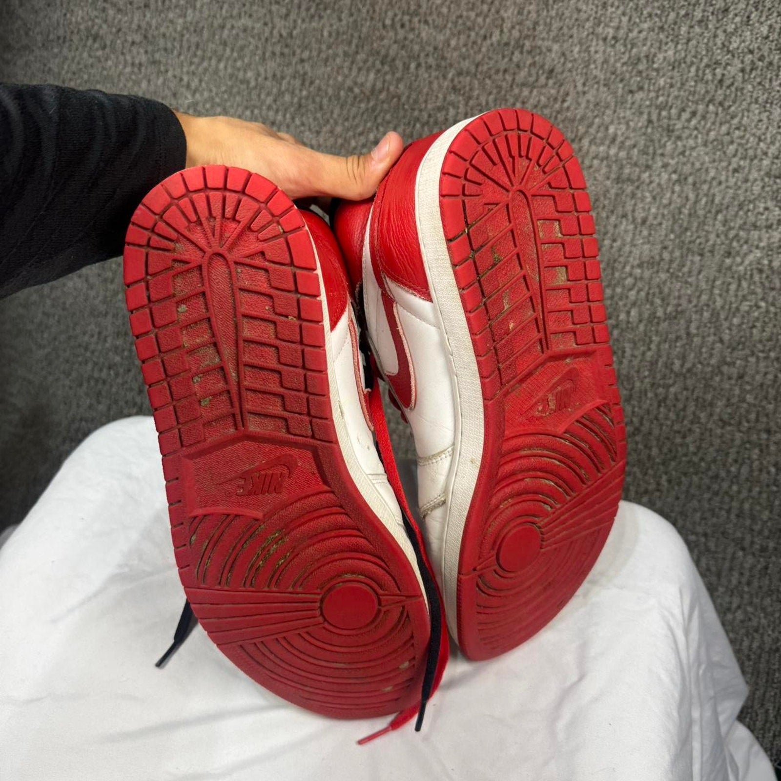 Mens Size 13 Red and white jordan 1